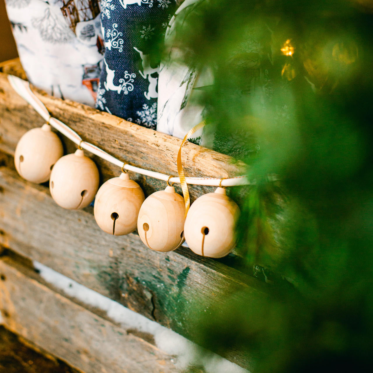 Wooden Jingle Bell, 2-1/2"