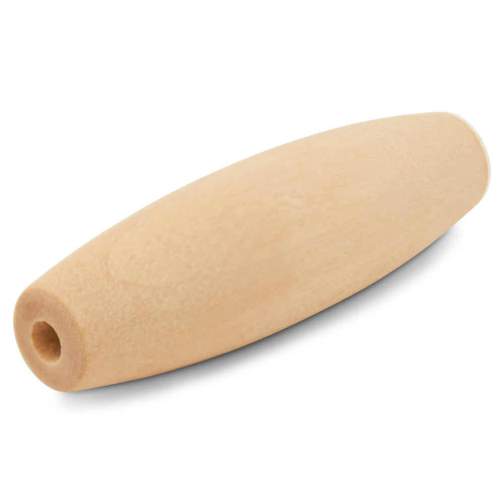 Wooden Macrame Tube Bead , 1-3/4”