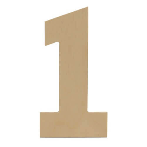 Woodpeckers Crafts Wooden Number 1 Cutout, 8"