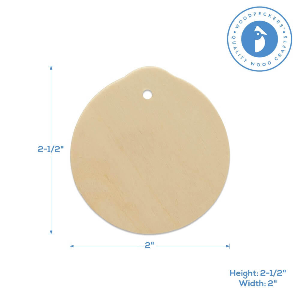 Woodpeckers Crafts Wooden Ornament Cutout, 2-1/2"