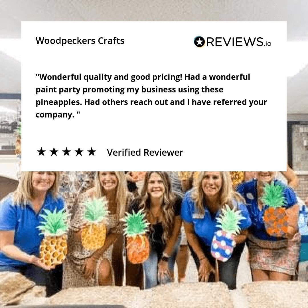 Woodpeckers Crafts Wooden Pineapple Cutout, 13-1/2"