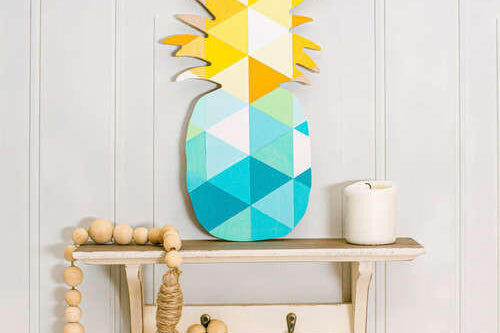 Woodpeckers Crafts Wooden Pineapple Cutout, 13-1/2"