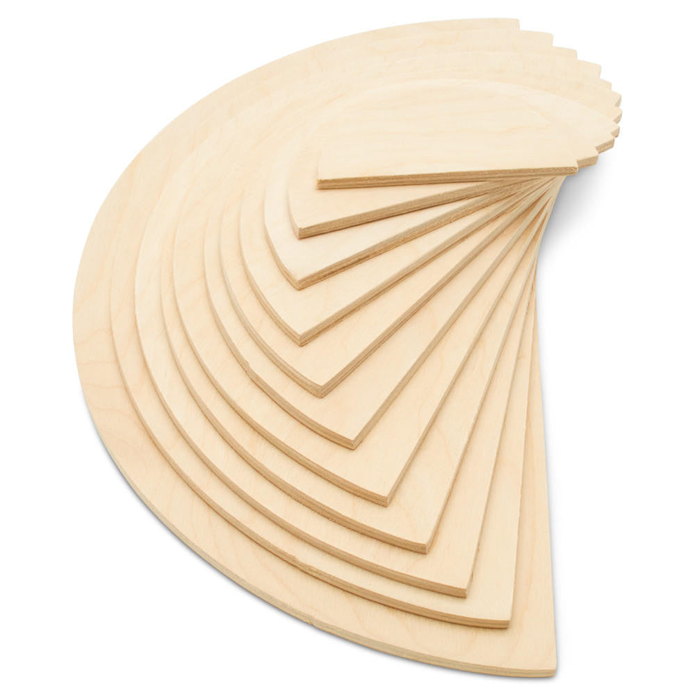 Woodpeckers Crafts Wooden Rainbow Semicircle Building Set, Set of 11