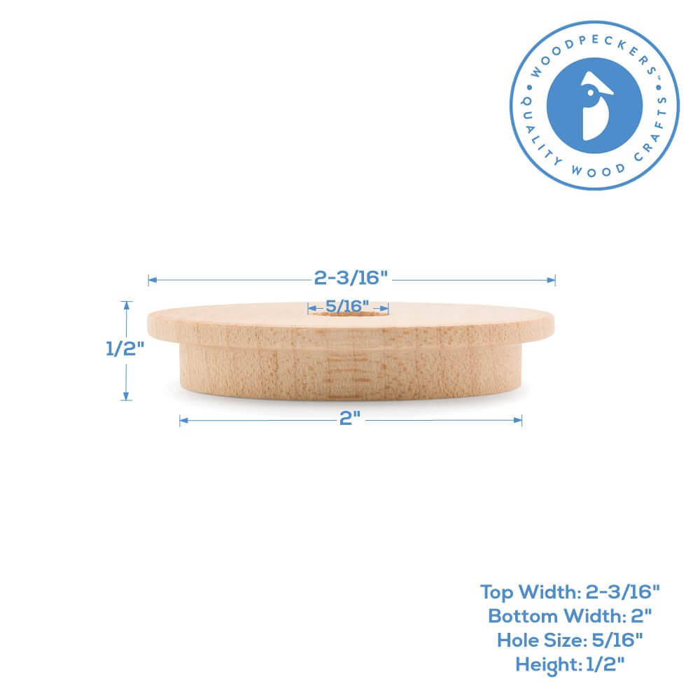 Woodpeckers Crafts Wooden Train Wheel, 2-1/4"