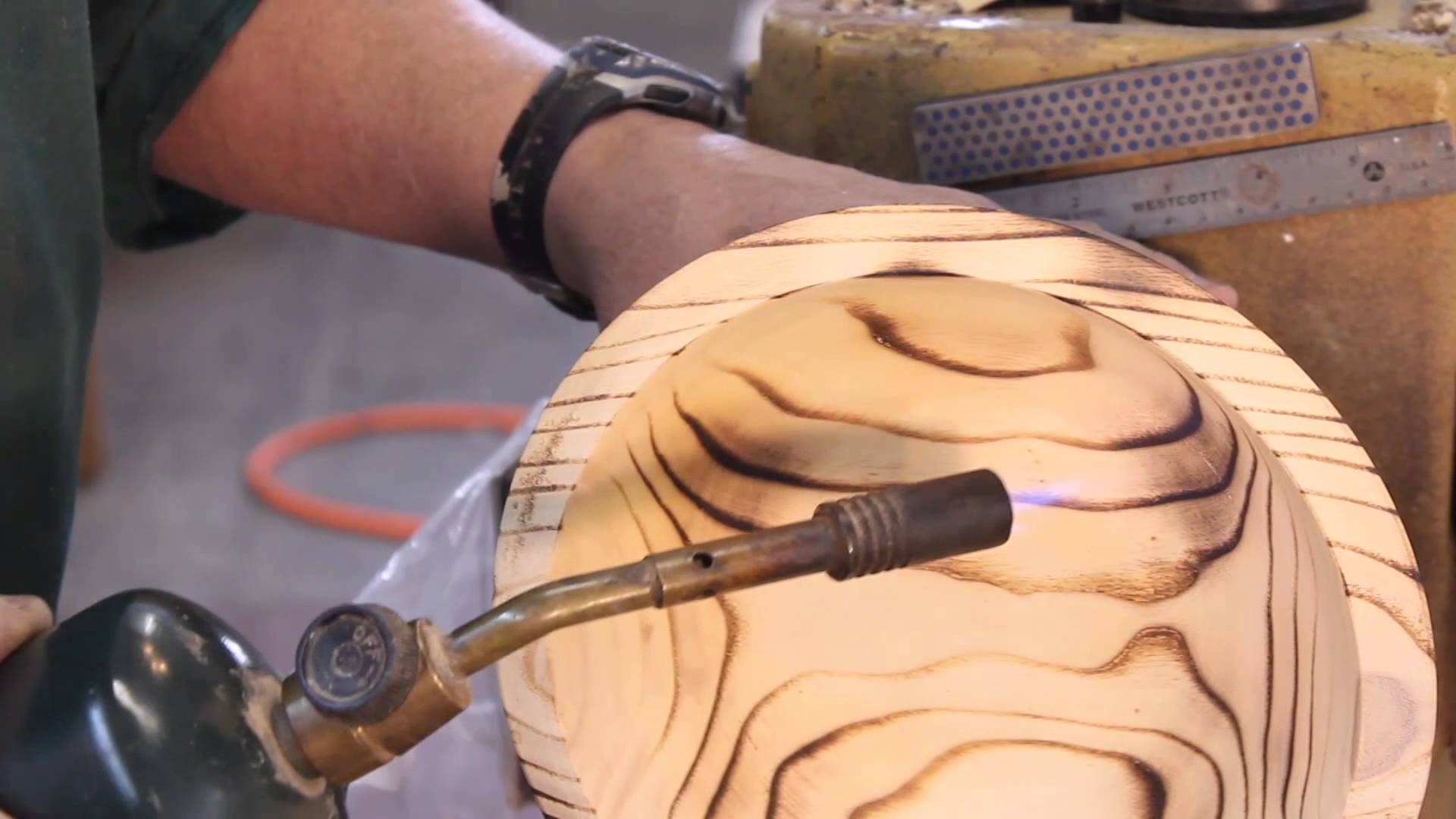 Adding Burn Lines to Wood Turnings