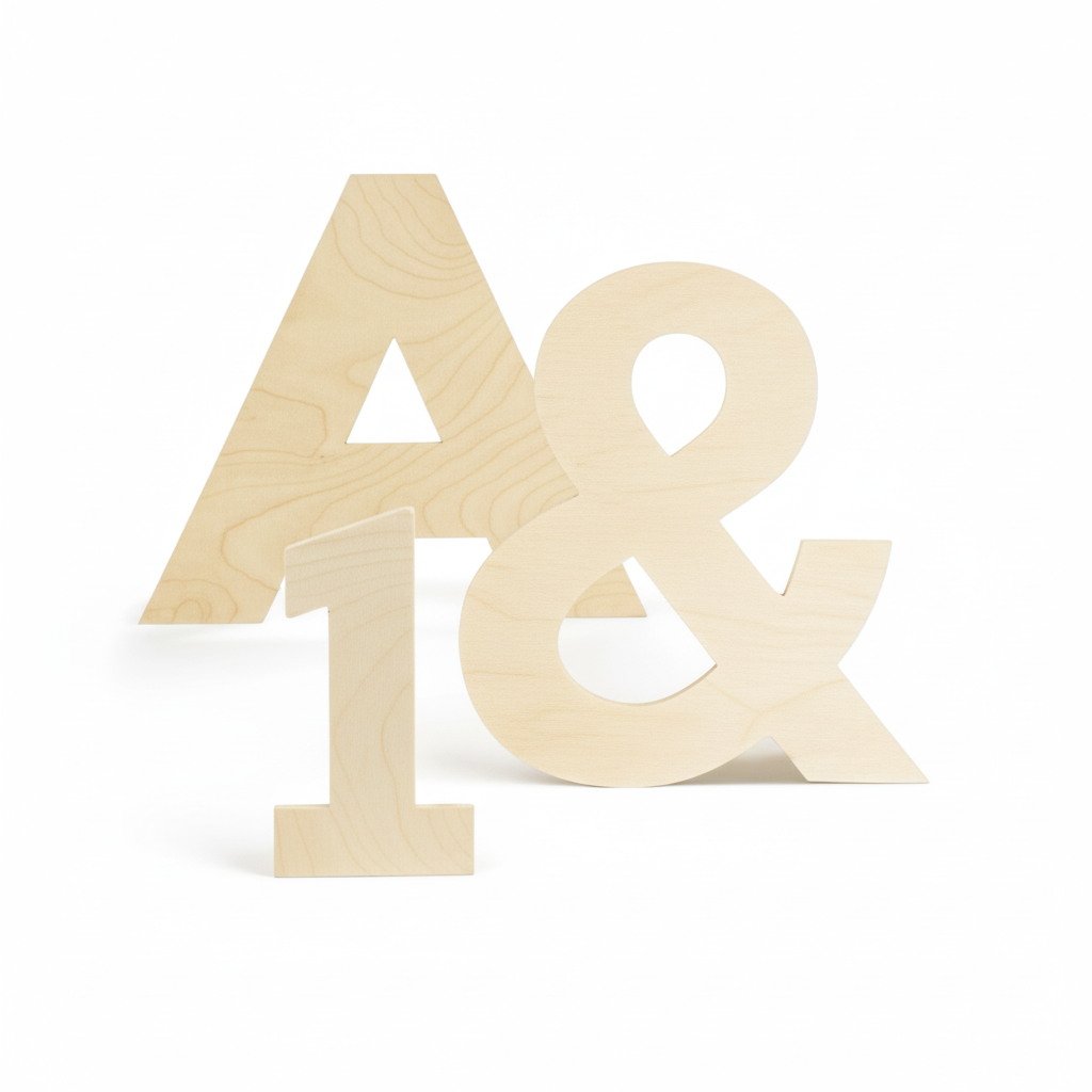 Wood Letter & Number Cutouts