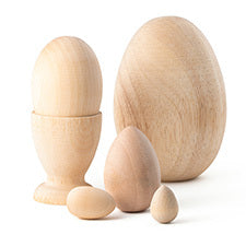 Wood Eggs and Wooden Egg Cups