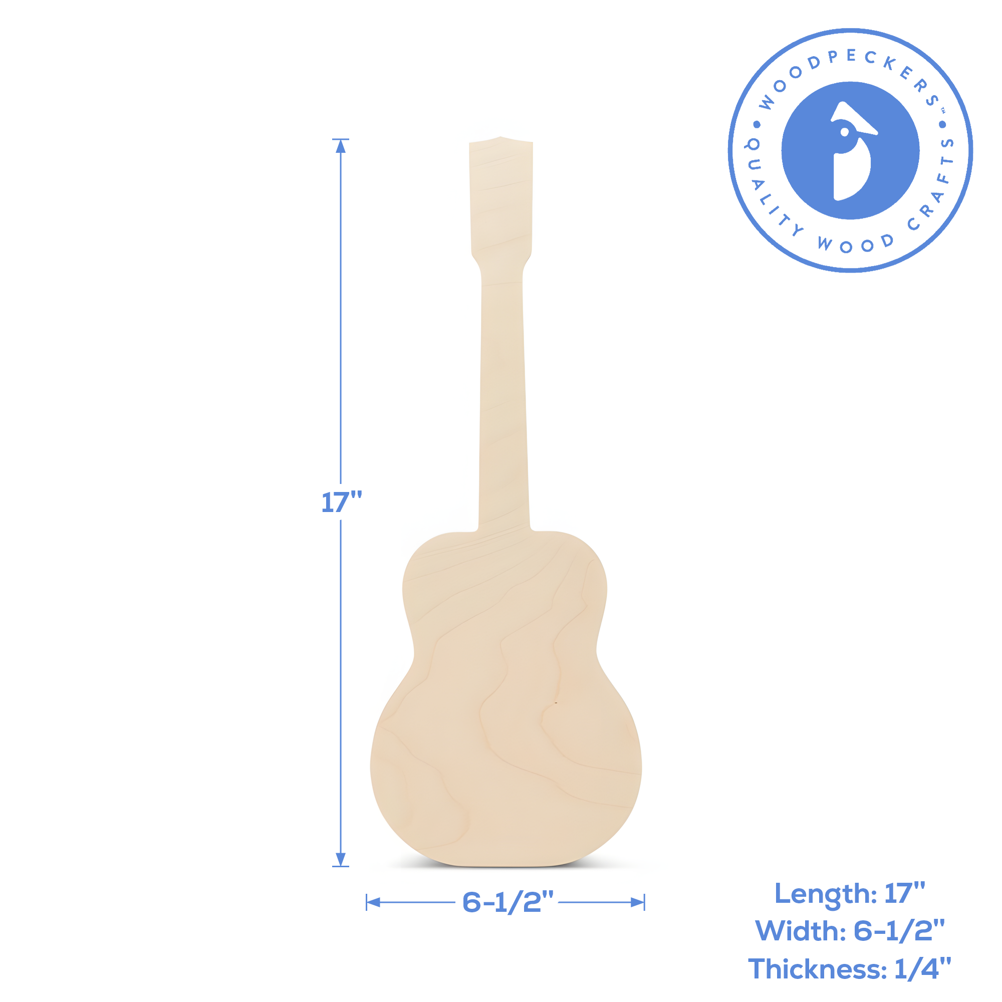 17” Unfinished Guitar Cutout