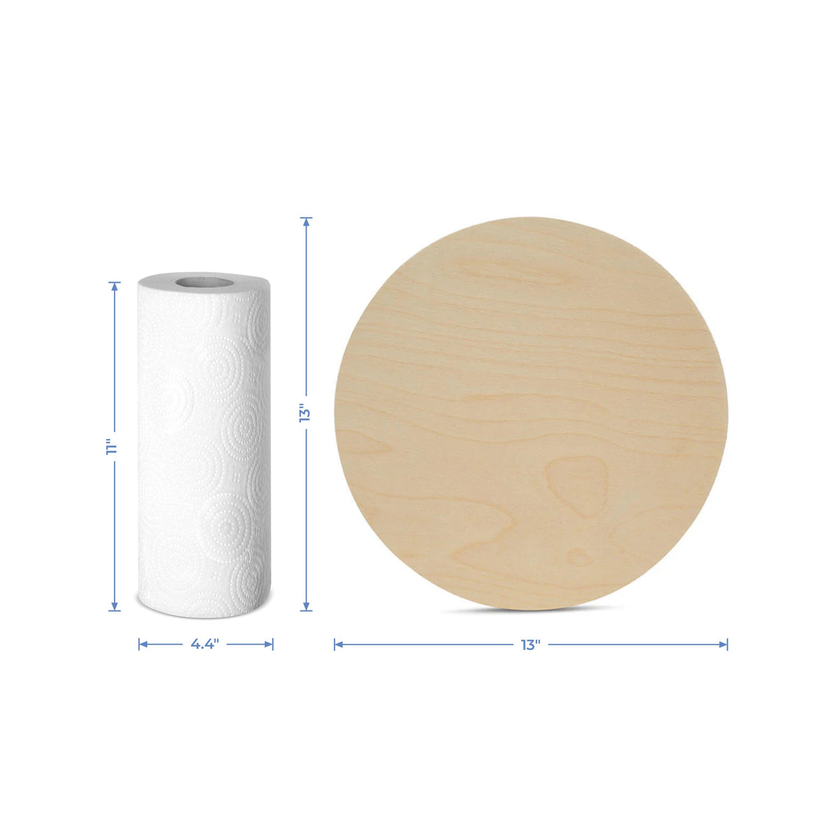 13" Wooden Circle Cutout, 1/4" Thick