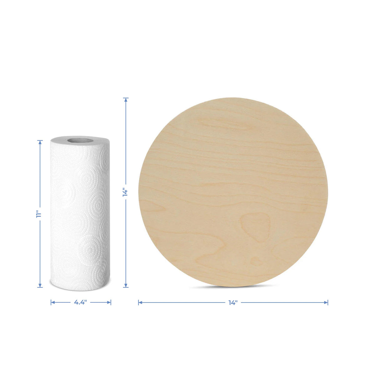 14" Wooden Circle Cutout, 1/2" Thick