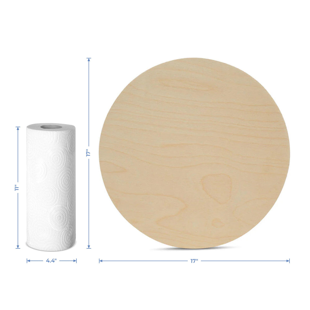 17" x 1/8" Thick, Wooden Circle Cutout