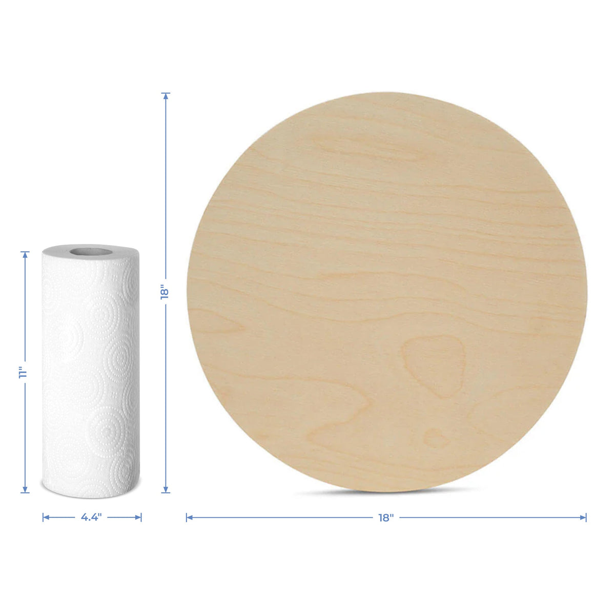 18" Wooden Circle Cutout, 1/8" Thick