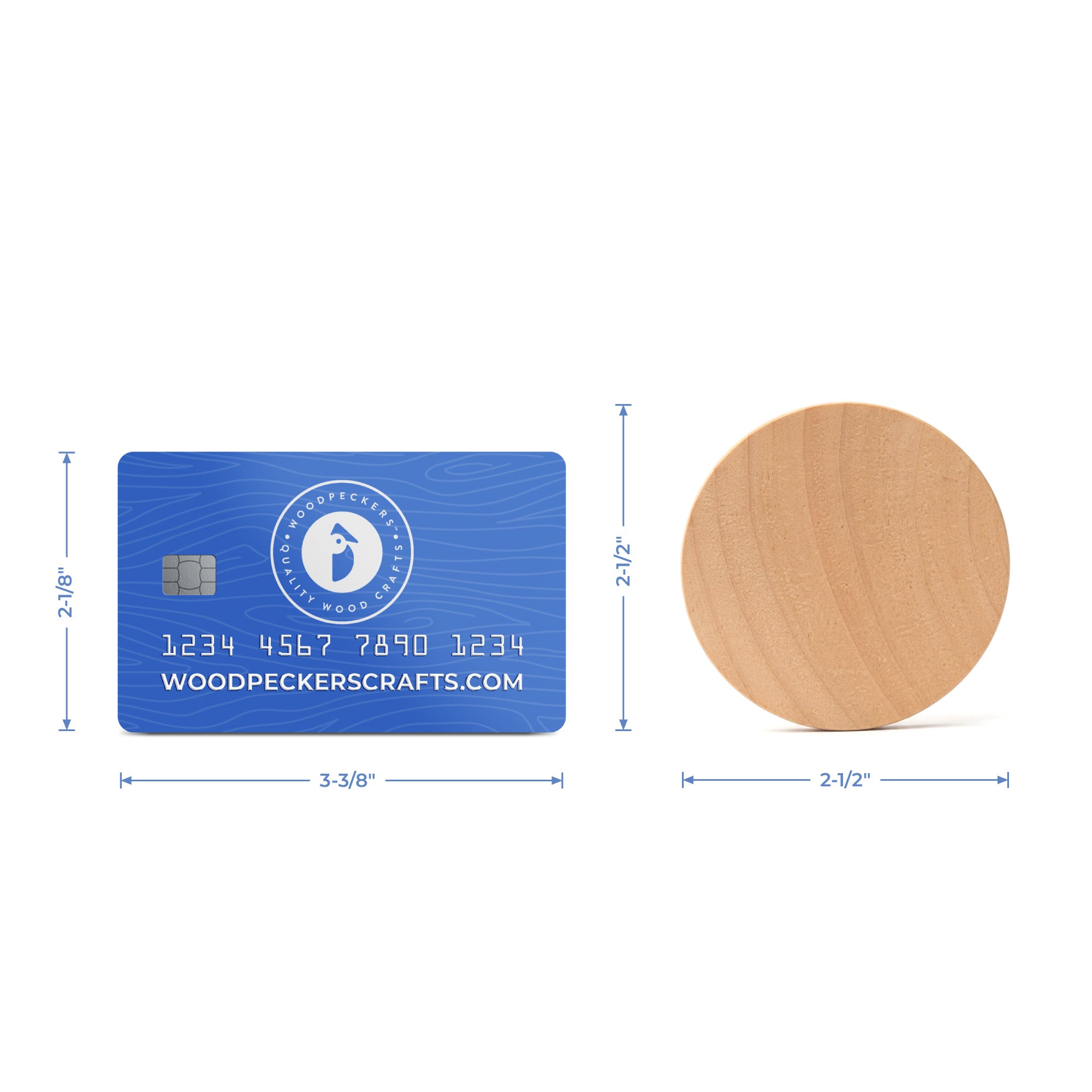 2-1/2" Wooden Circle Cutout, 1/4" Thickness