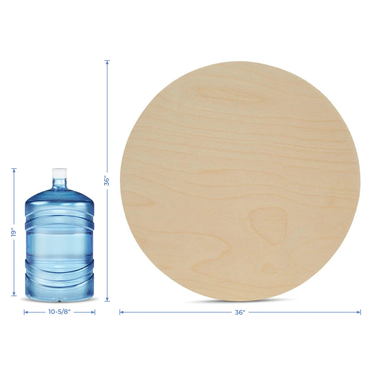 36" Wooden Circle Cutout, 1/2" Thick