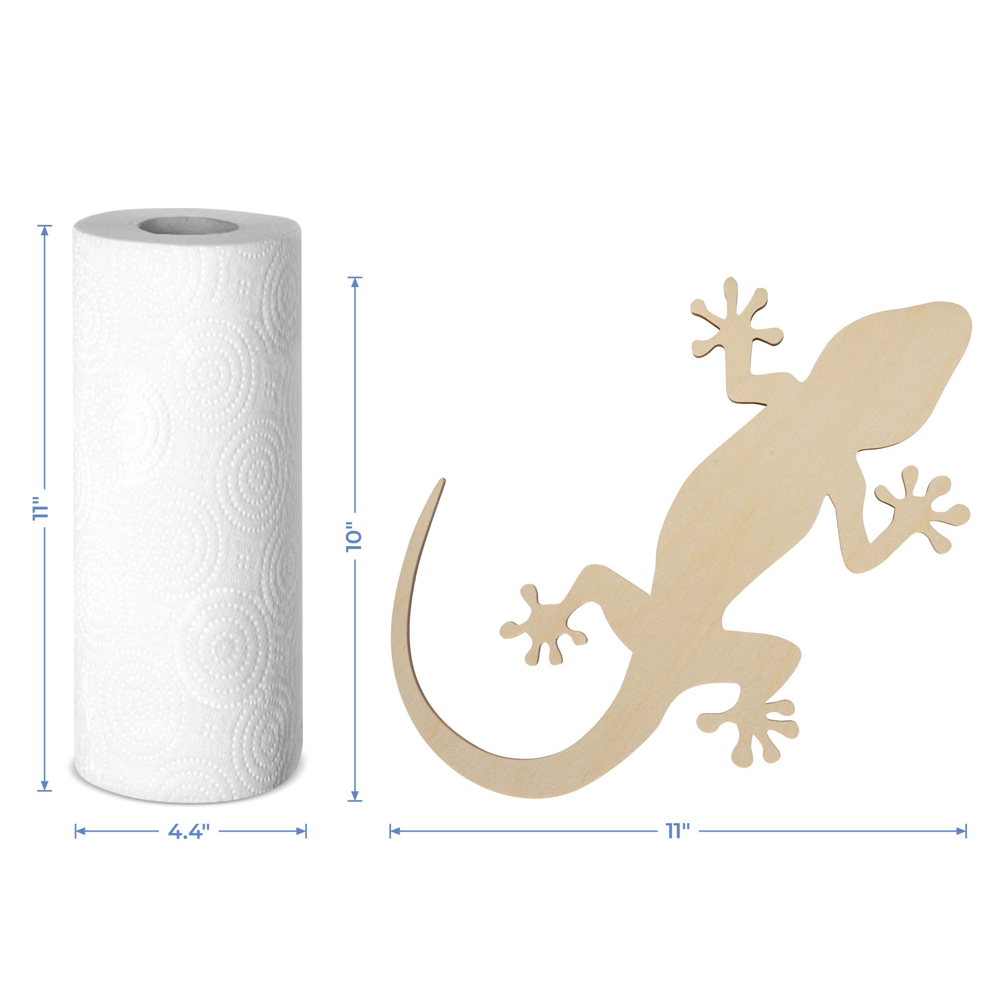 Wood Gecko Cutout, 11" x 10"