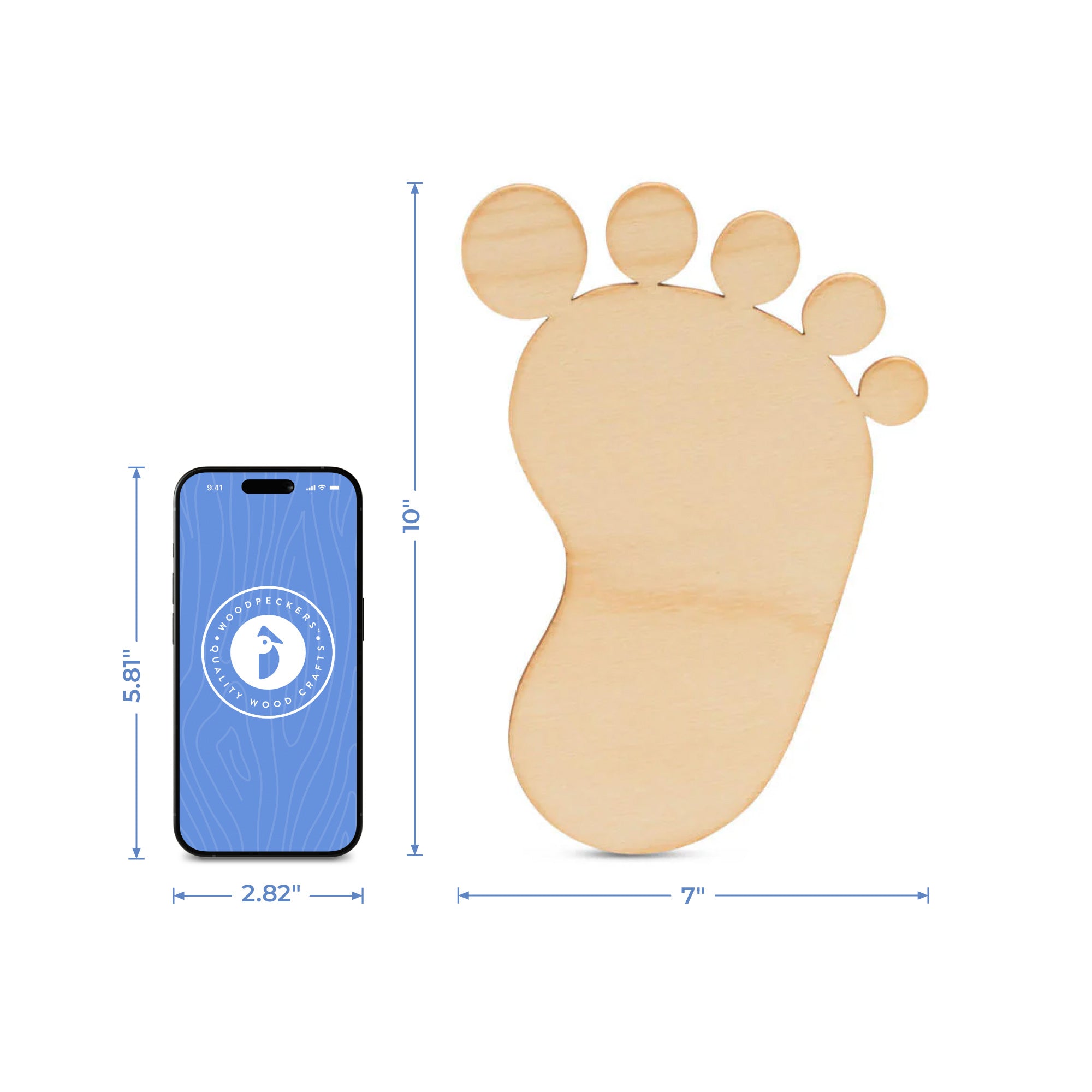 Pair of Baby Footprint Cutouts