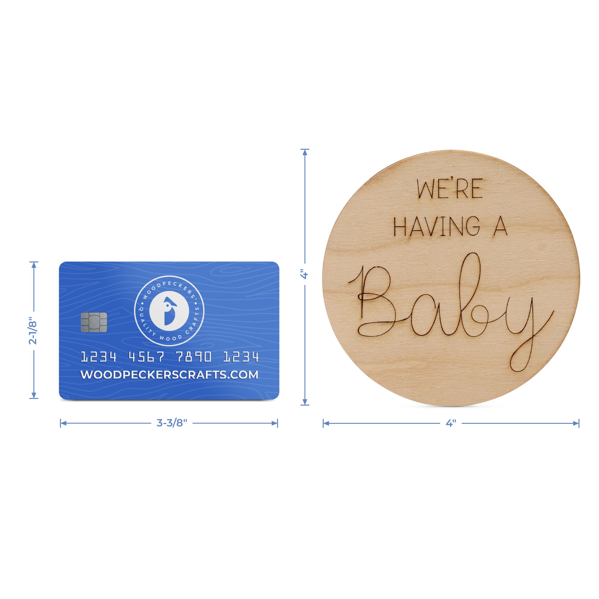 Gender Reveal & Baby Arrival Kit, Set of 6 Circle Cutouts