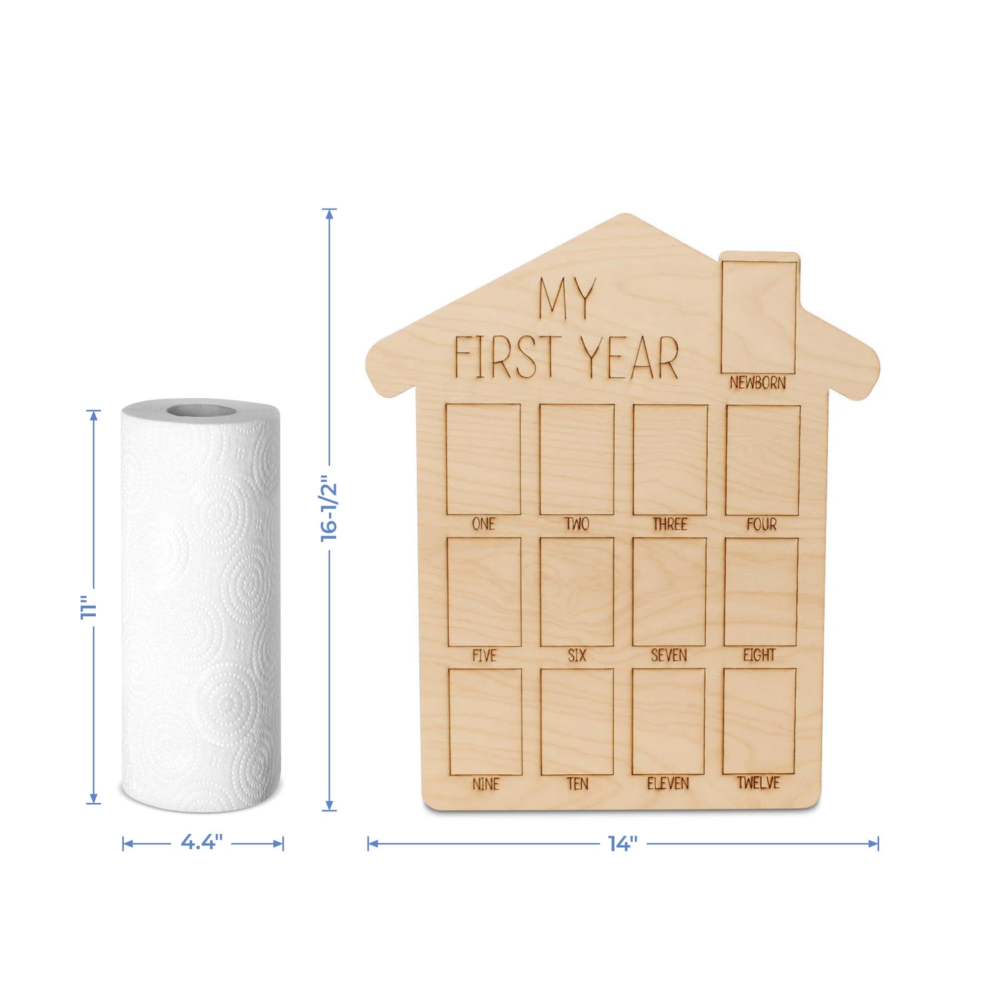 "My First Year" Baby Milestone Picture Frame, House Style