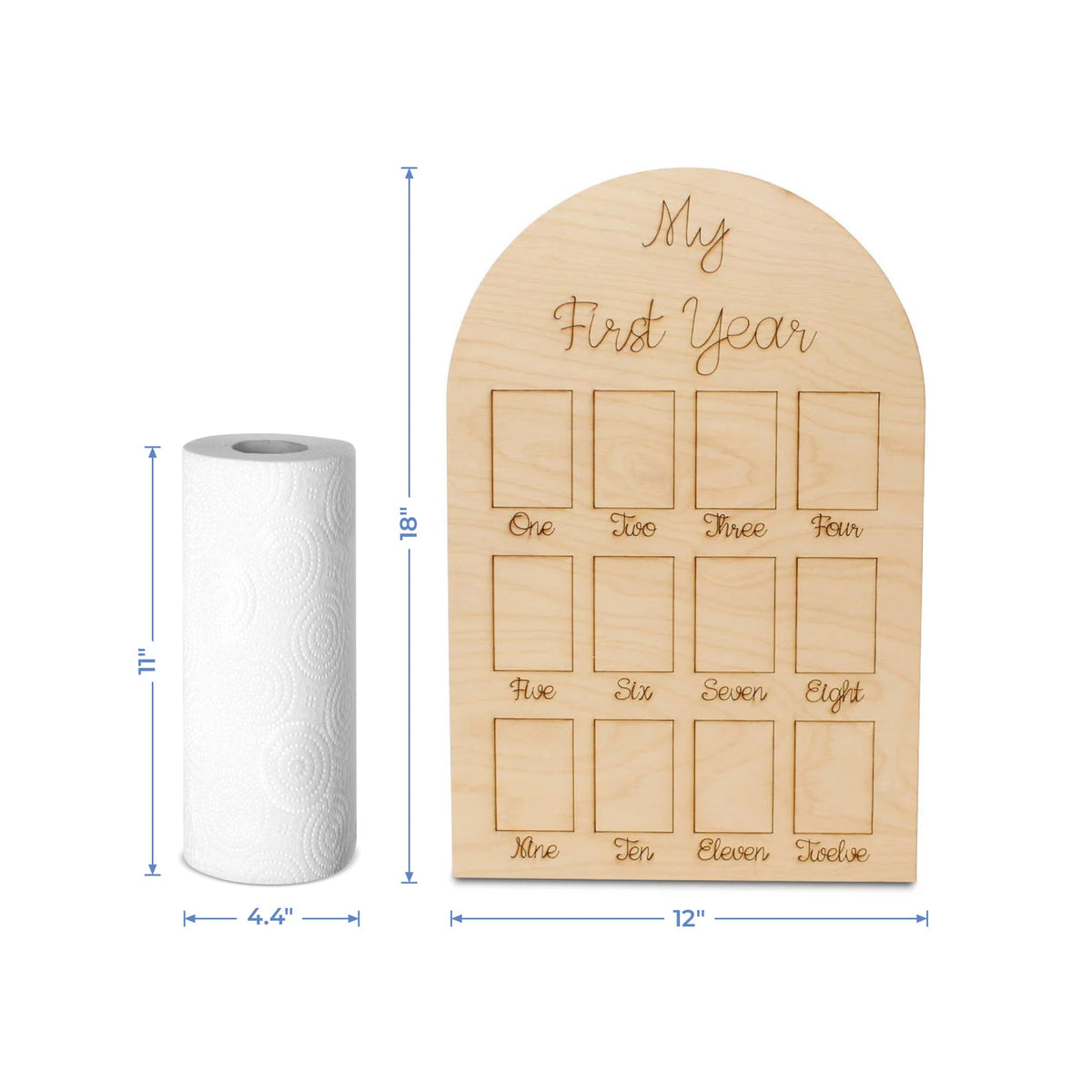 18" "My First Year" Baby Milestone Picture Frame, Oval Style