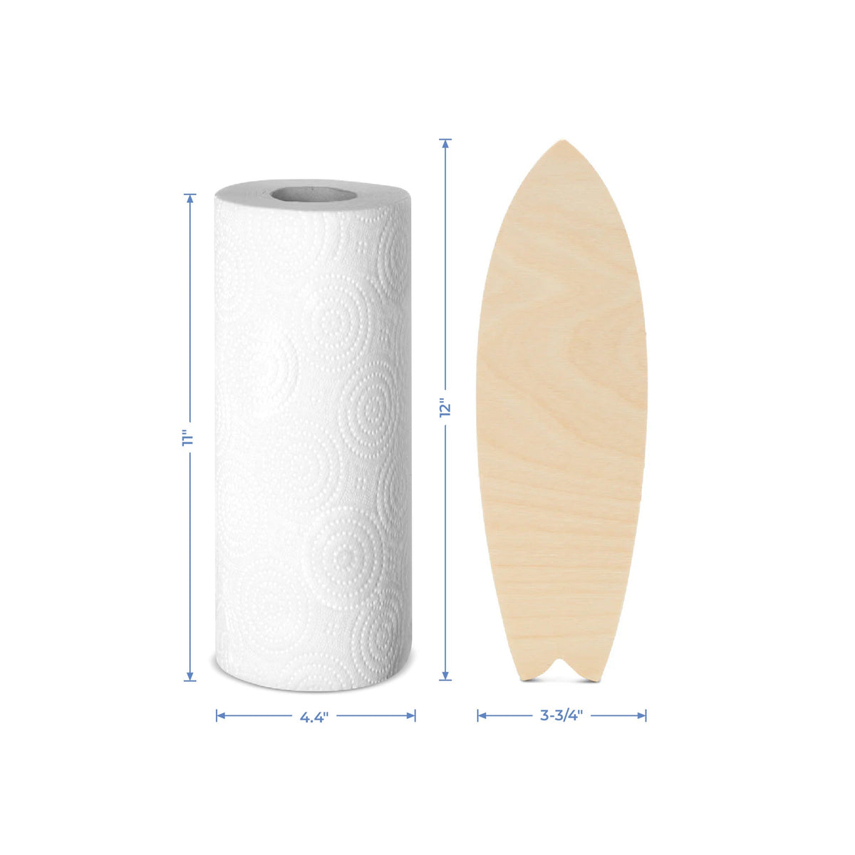 12" Wood Surfboard Cutout