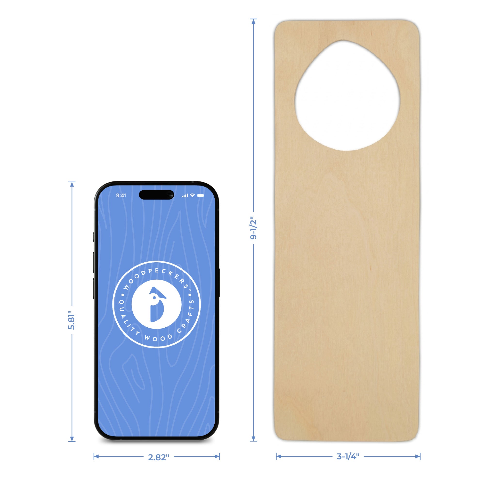 9-1/2" Wooden Door Hanger