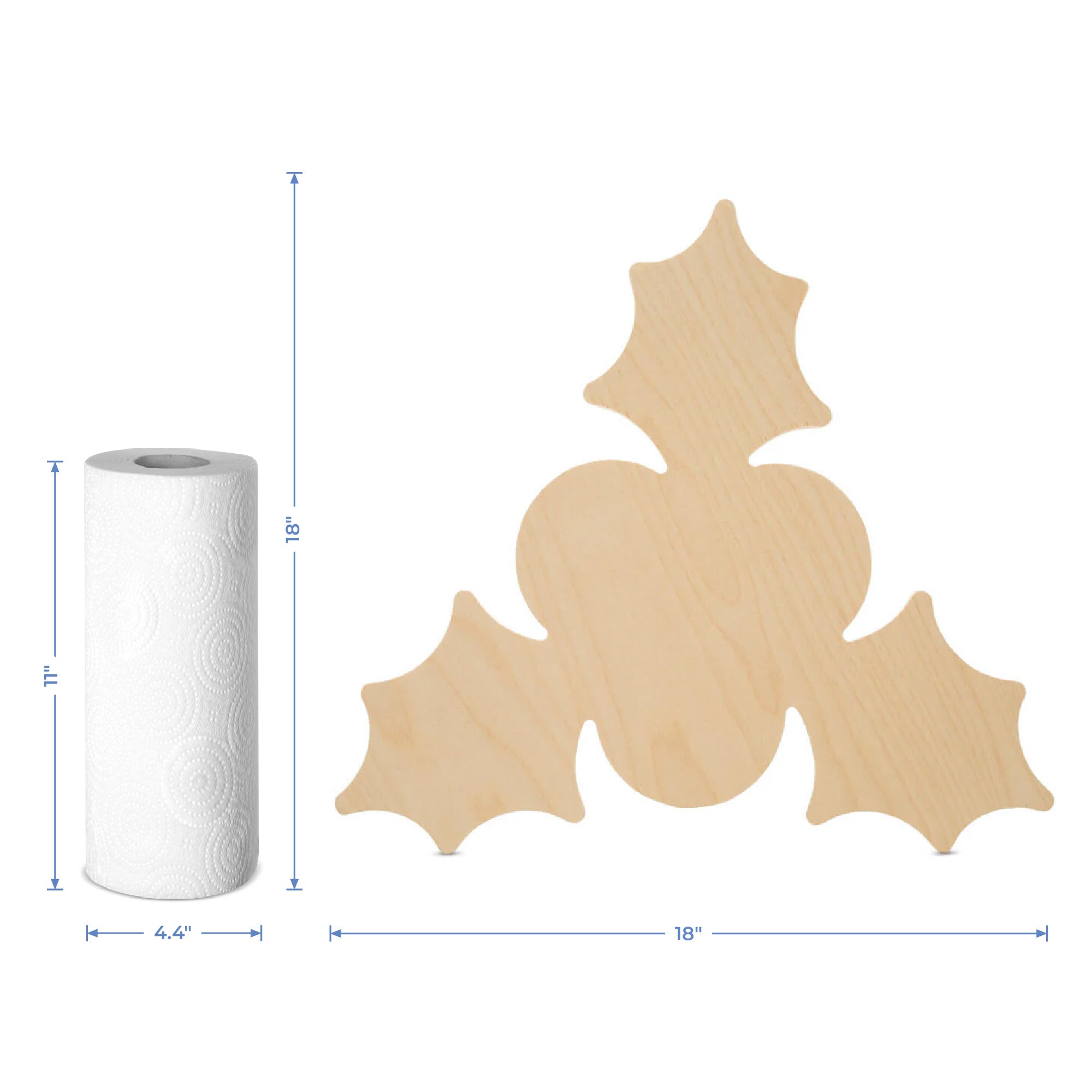 Christmas Holly Cutout (6"- 18")