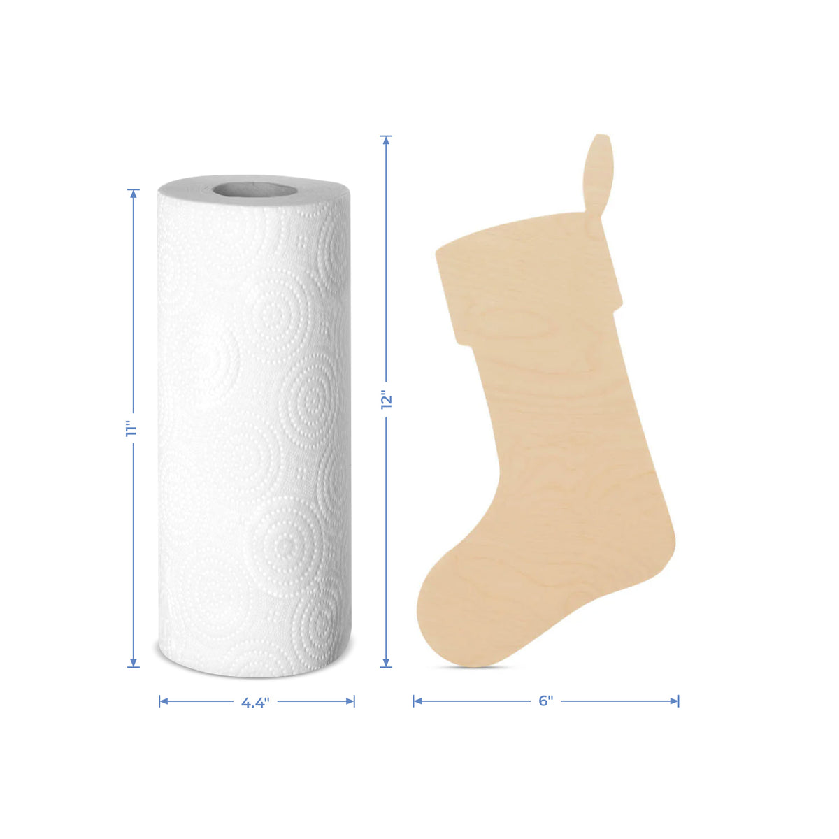 Christmas Stocking Cutout, Large 12" x 6"