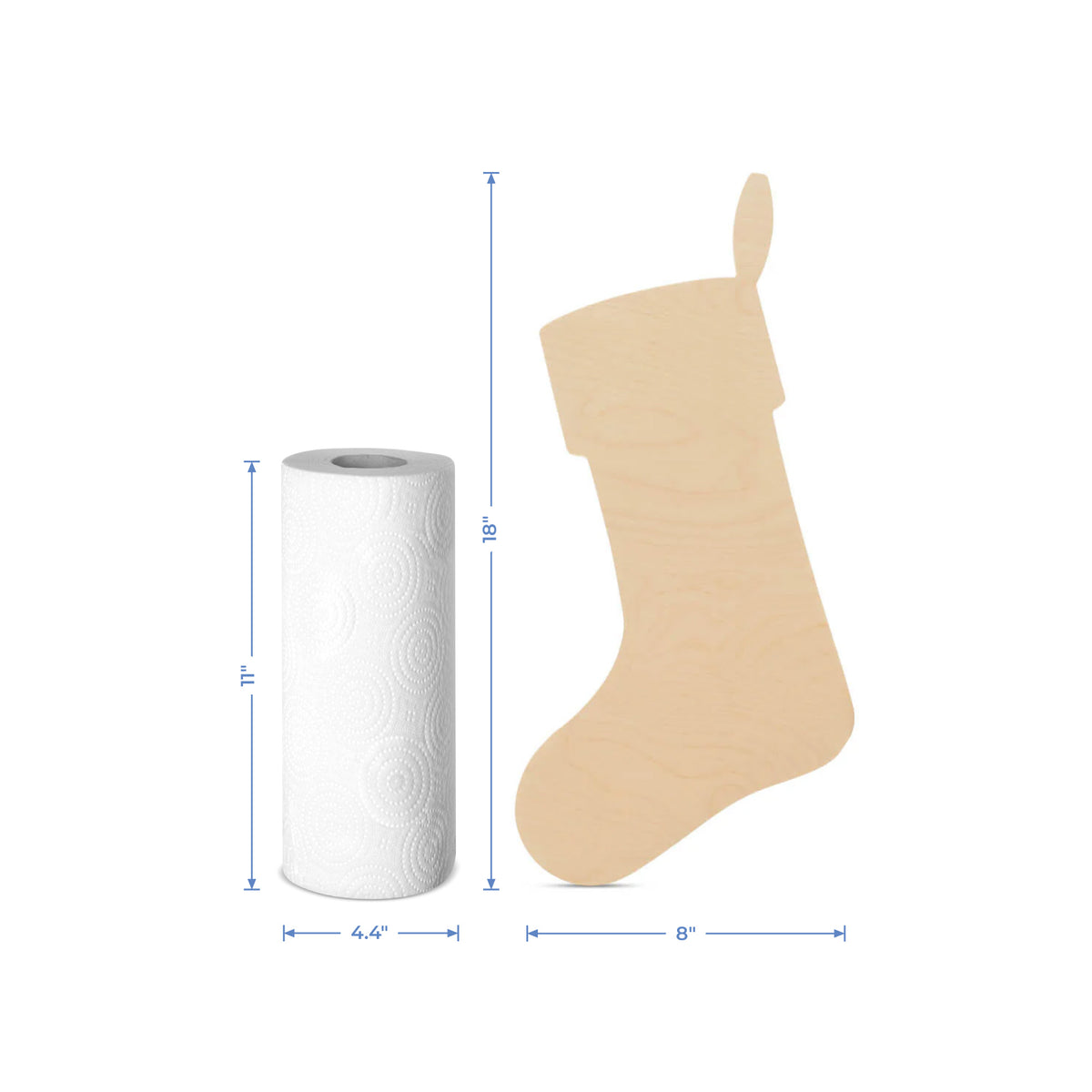 Christmas Stocking Cutout, Large 18" x 8"
