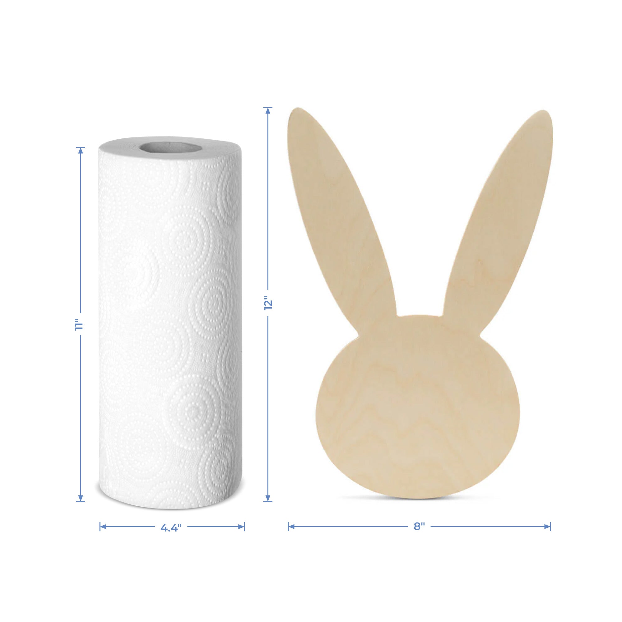 Wood Easter Bunny Face Cutout Large, 12"