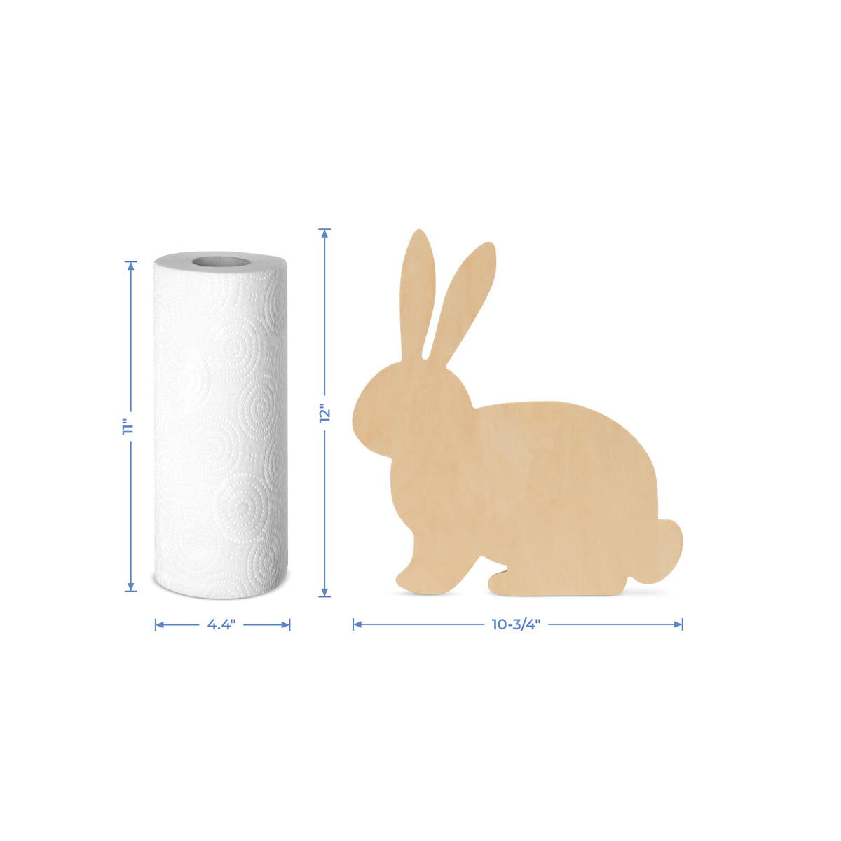 Wood Easter Rabbit Large, 12" x 10.75"