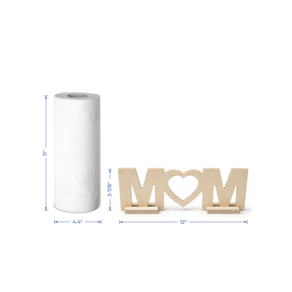 12" Wooden Mom Sign with Heart
