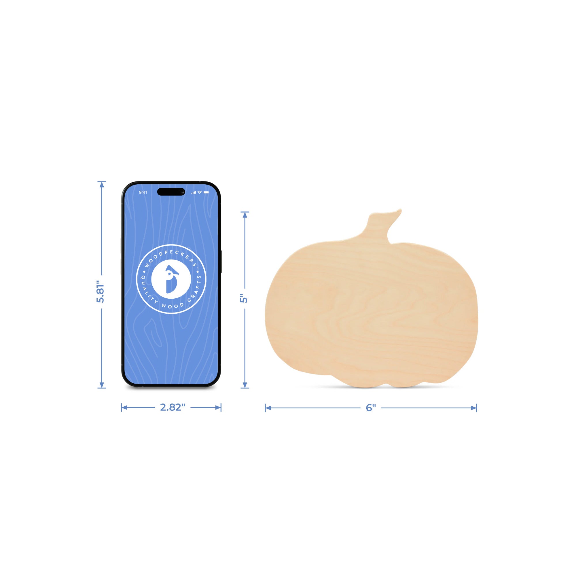 Wooden Pumpkin Cutout (5"- 14")