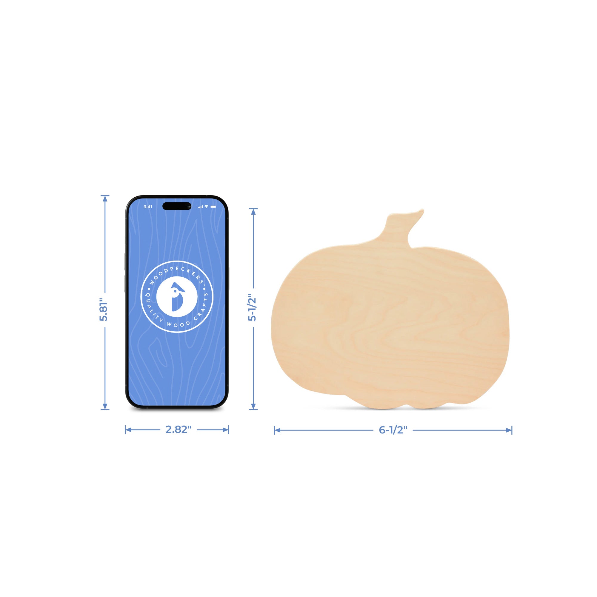 Wooden Pumpkin Cutout (5"- 14")