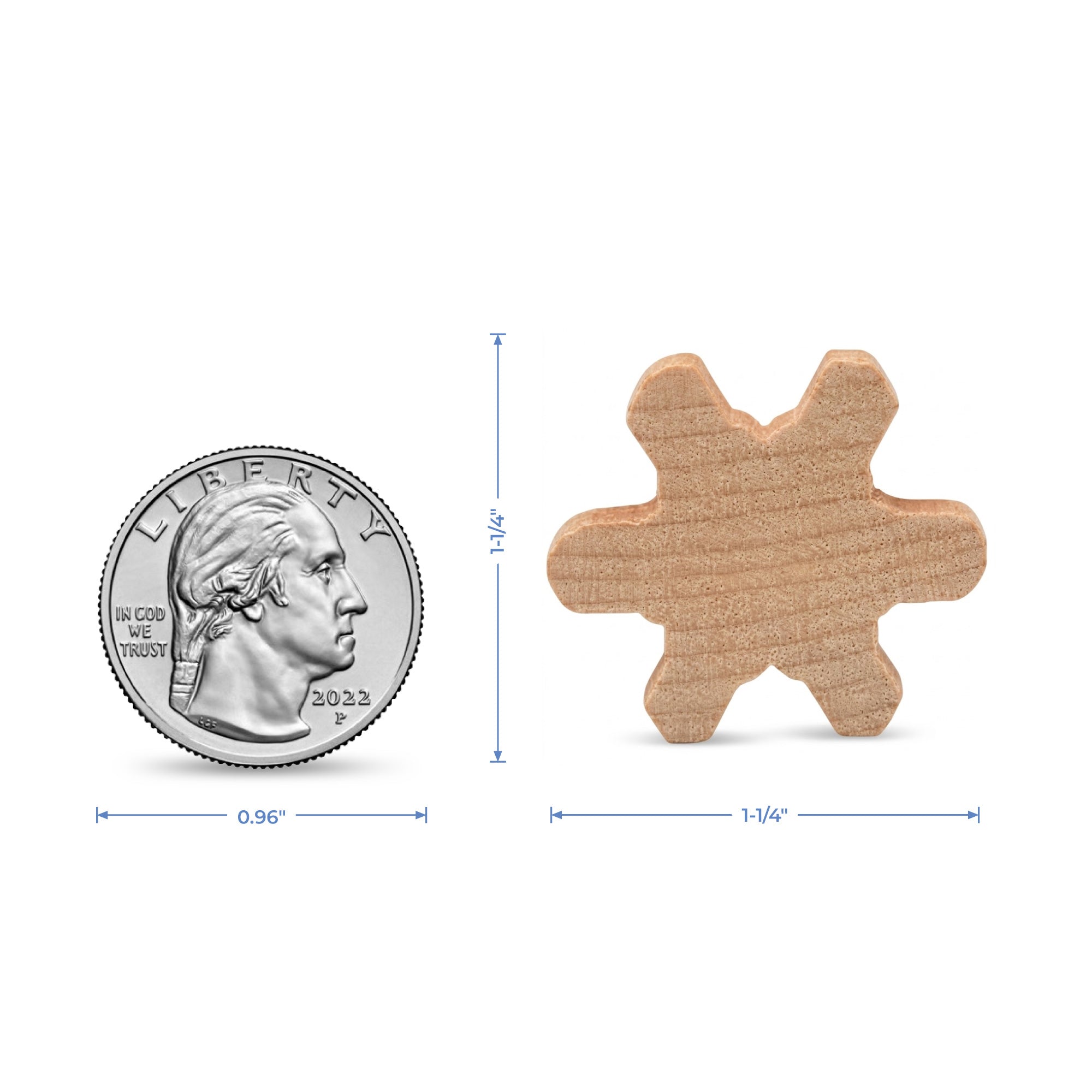 Tiny Snowflake Cutout, 1-1/4"