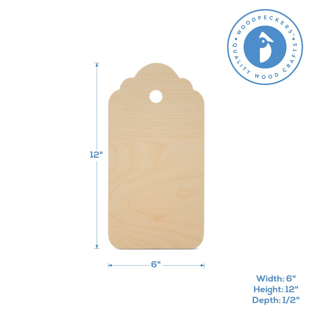 Gift Tag Cutout, Medium 12" x 6"