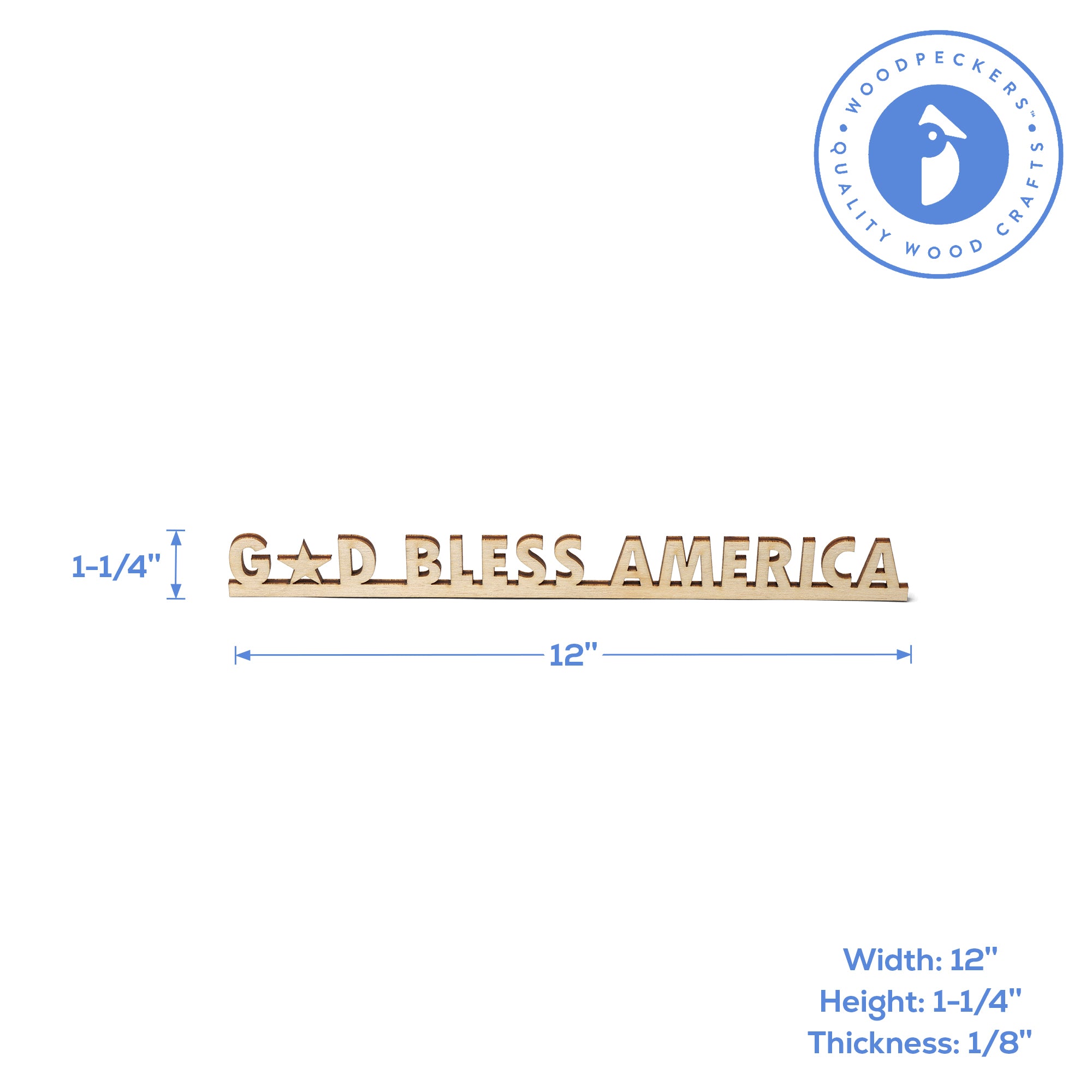 God Bless America Cutout | Woodpeckers Crafts