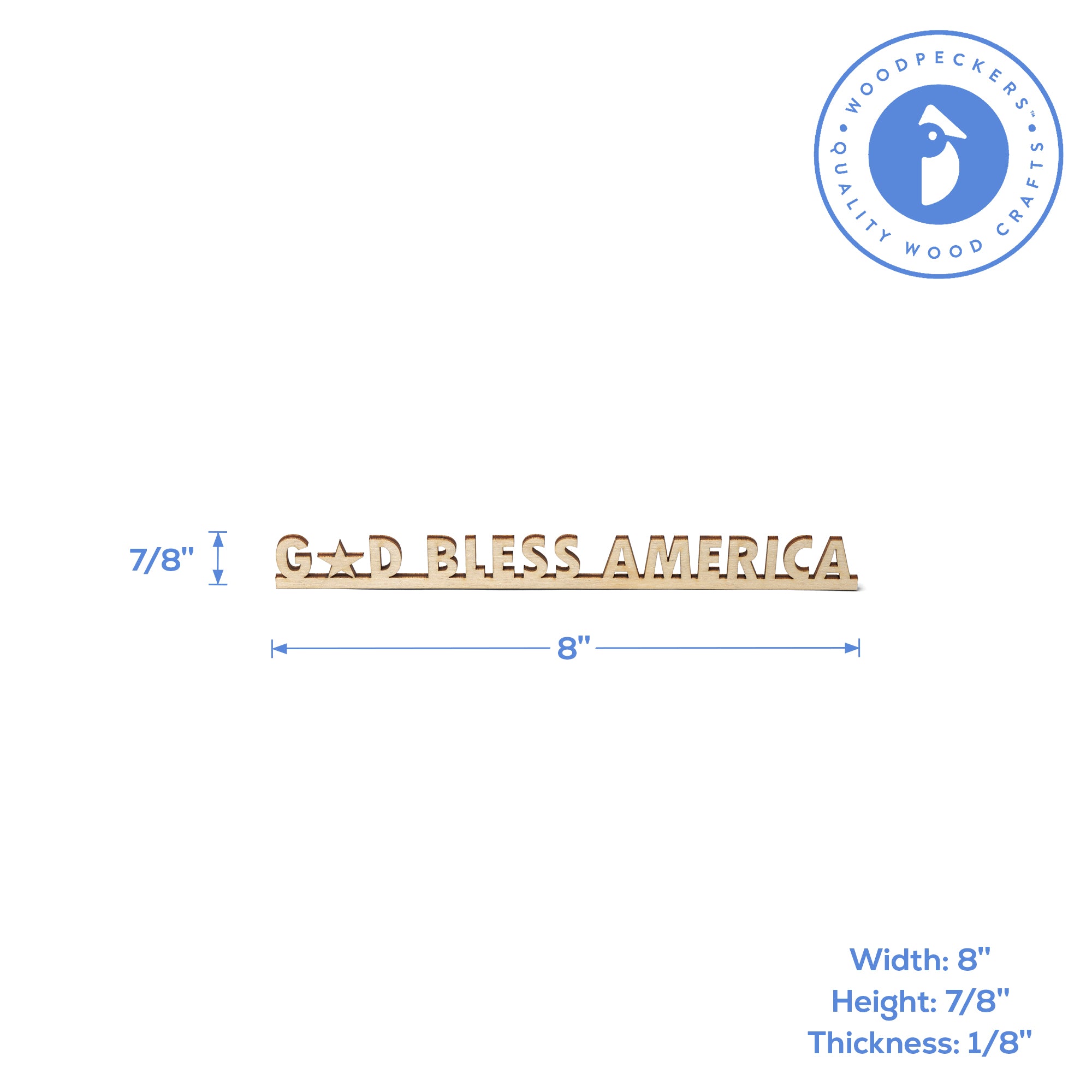 God Bless America Cutout | Woodpeckers Crafts