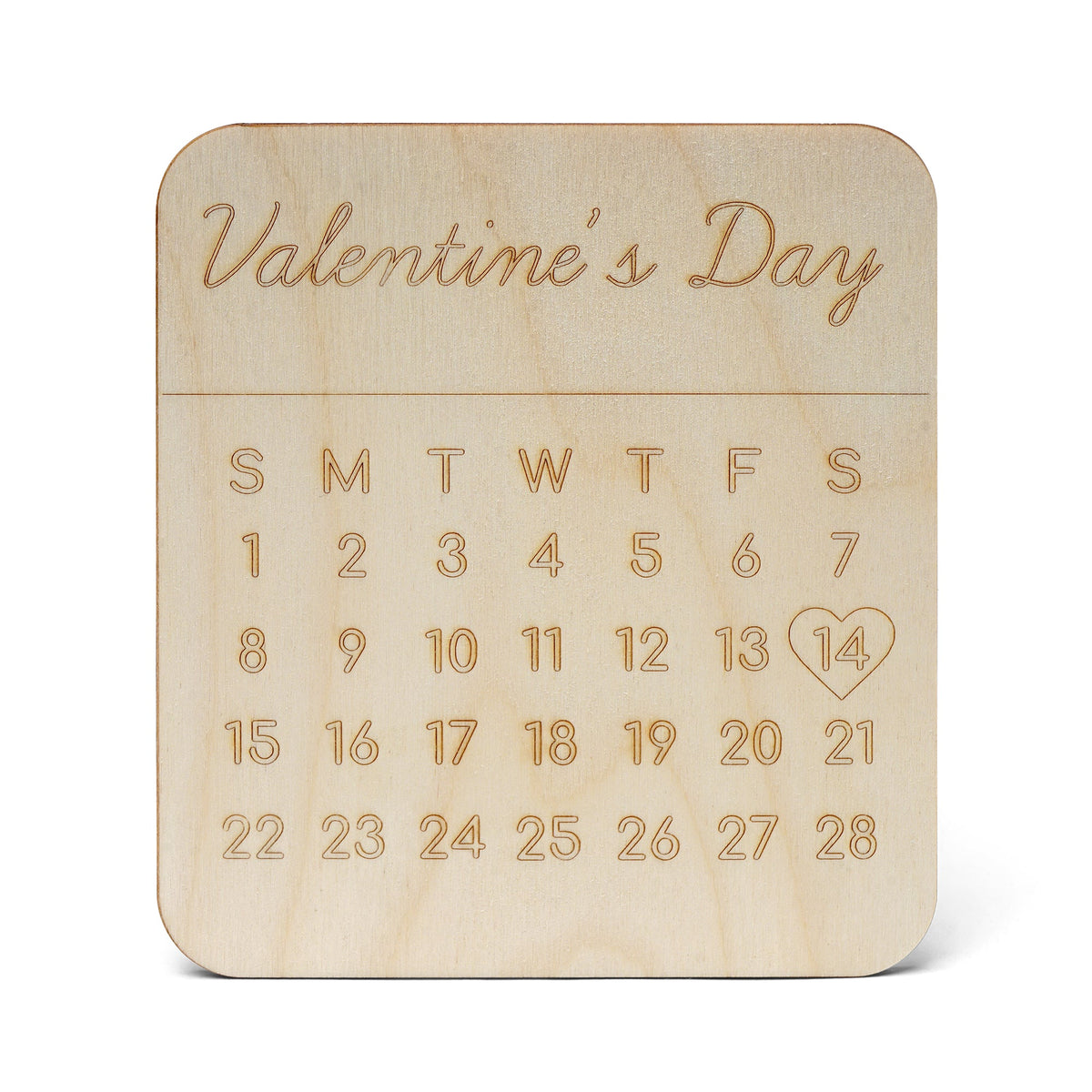 12" Valentine’s Day Calendar Cutout