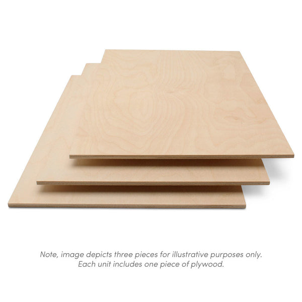 1/8" / 3mm Baltic Birch Plywood Panels For Laser Cutting And Engraving (12" X 12