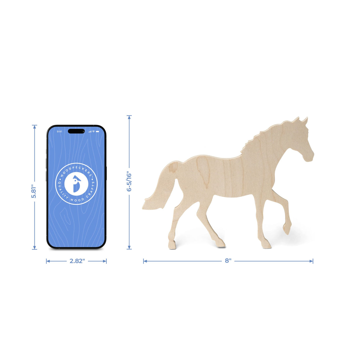 8" Trotting Horse Cutout
