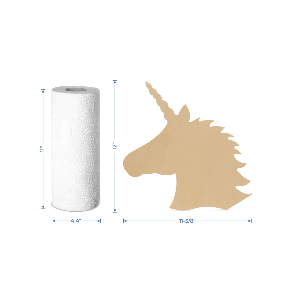12" Wood Unicorn Cutout