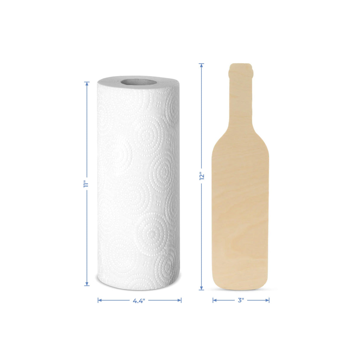 12" Wood Wine Bottle Cutout