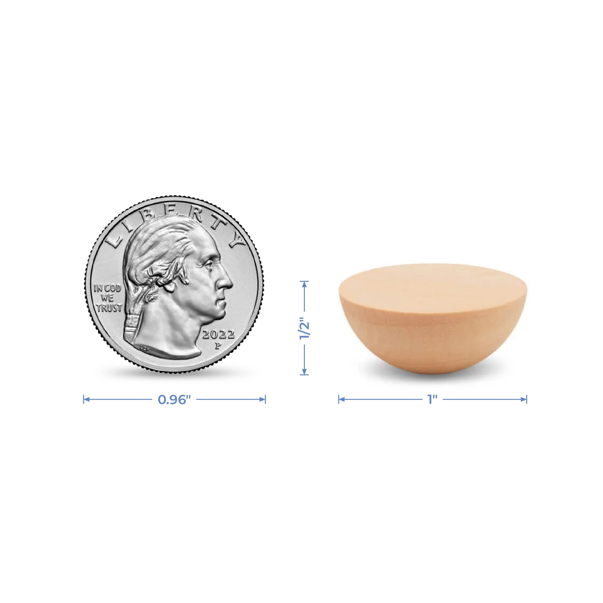 1" Split Wooden Ball
