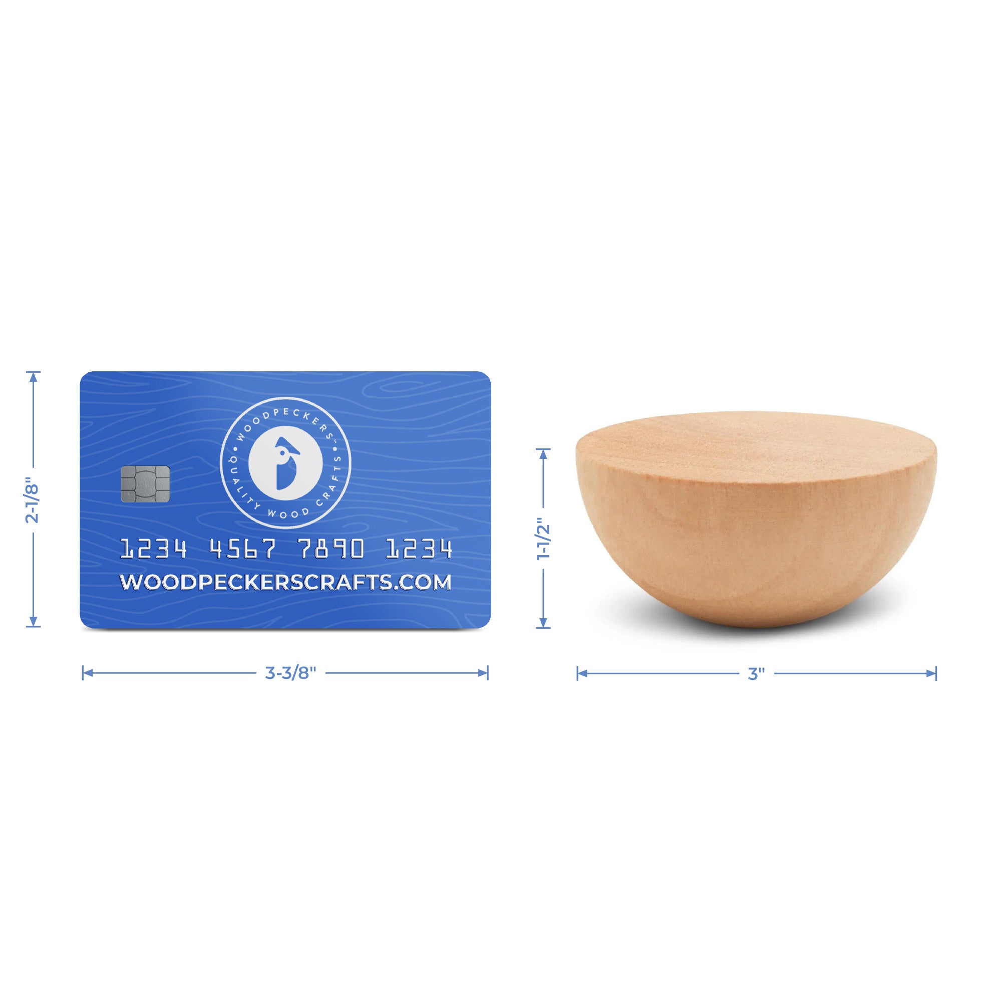 3" Split Wood Ball