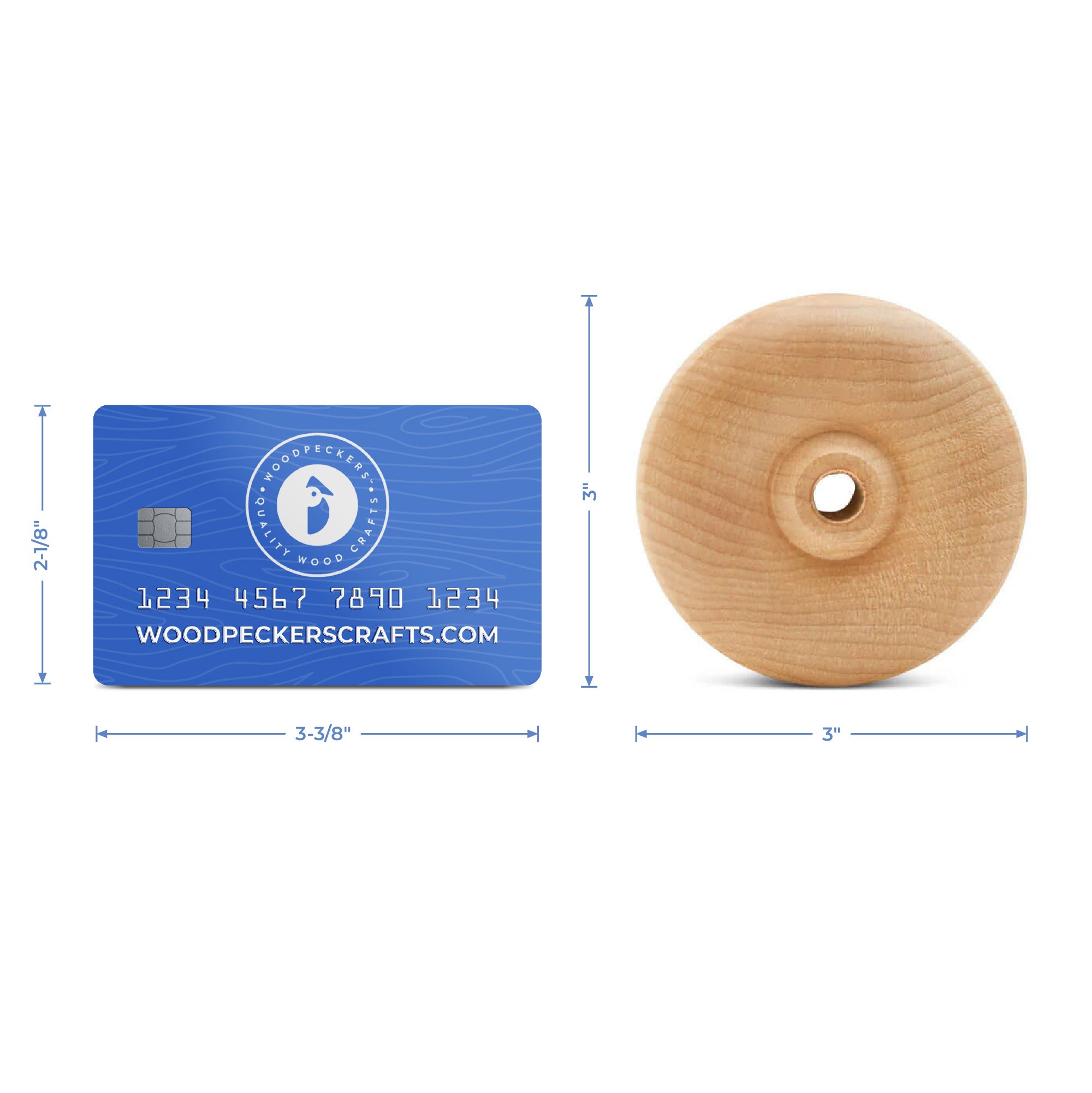 3" Classic Wheel, Hole Size 3/8"