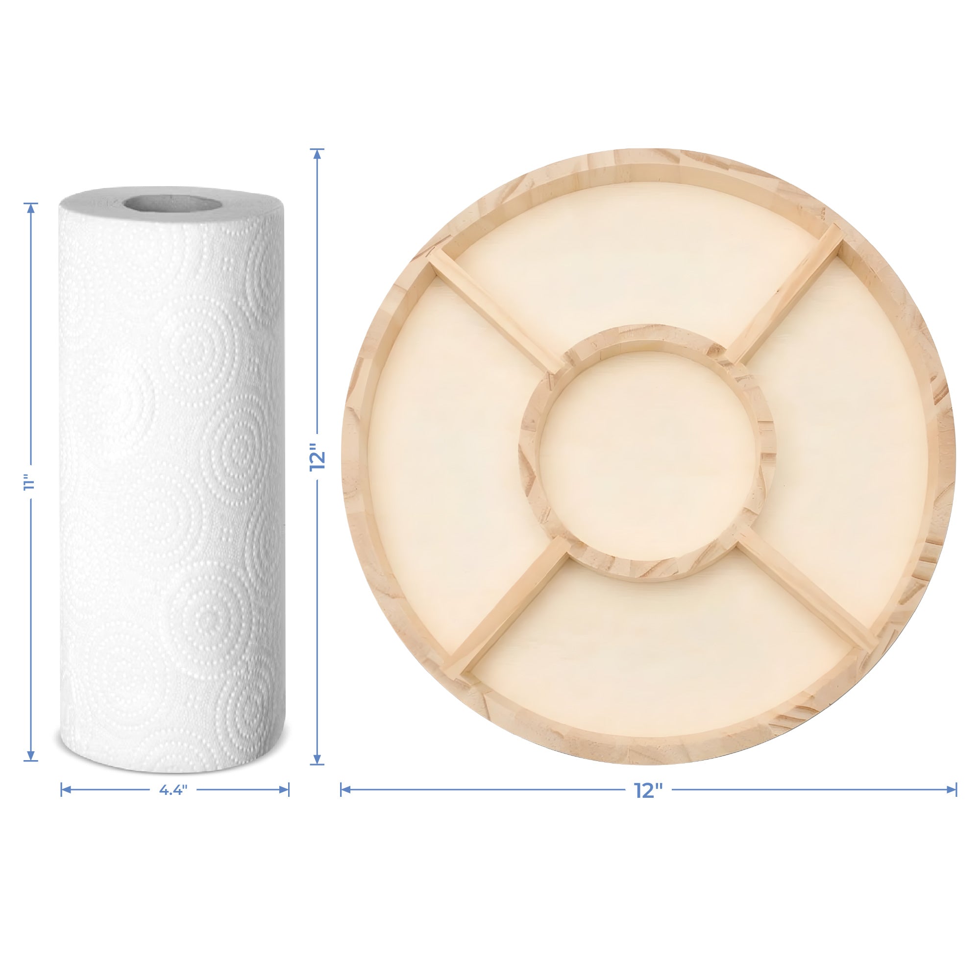 12" Round Candy Tray, 5 Part