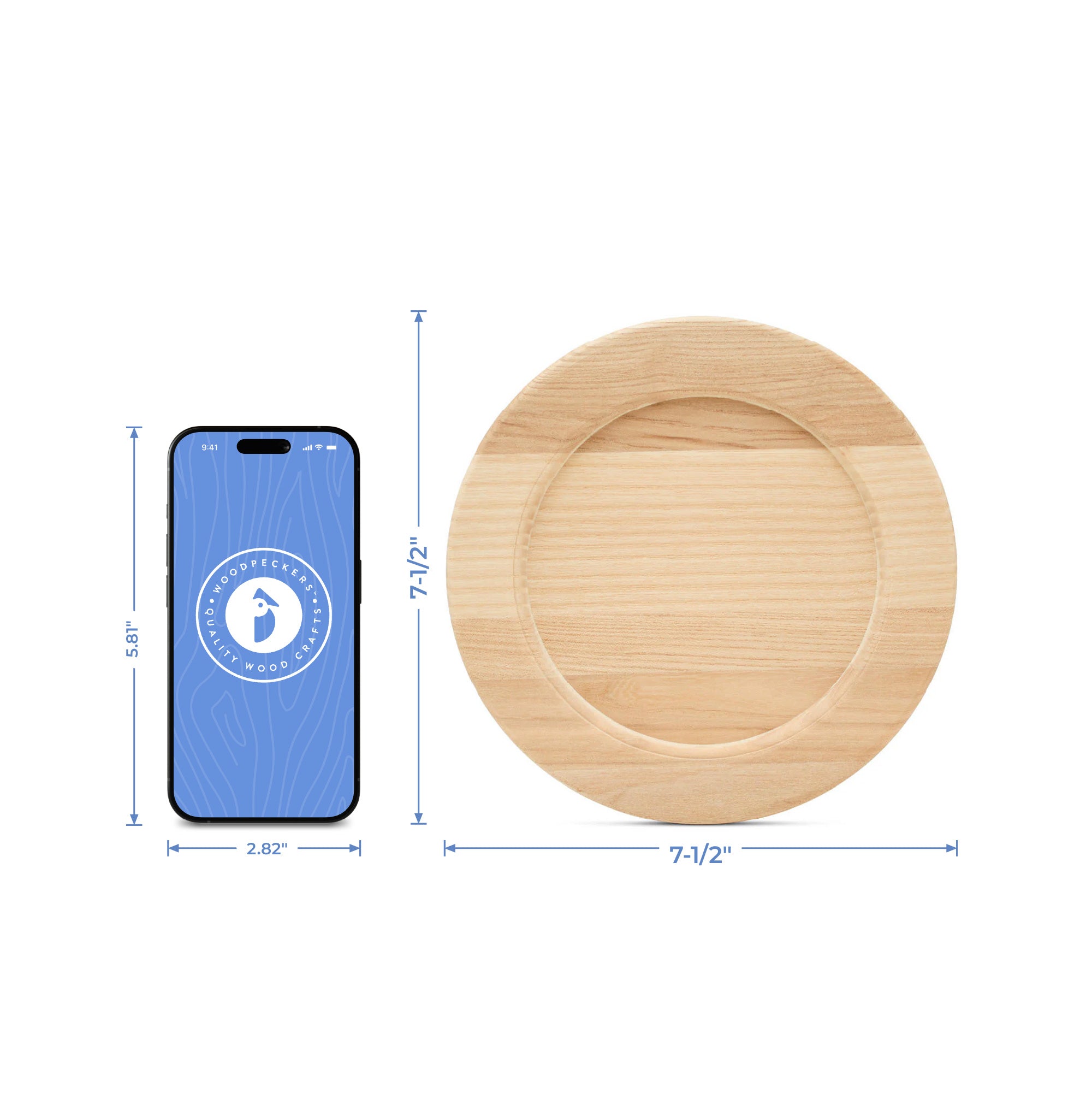 Wooden Plate 7-1/5”