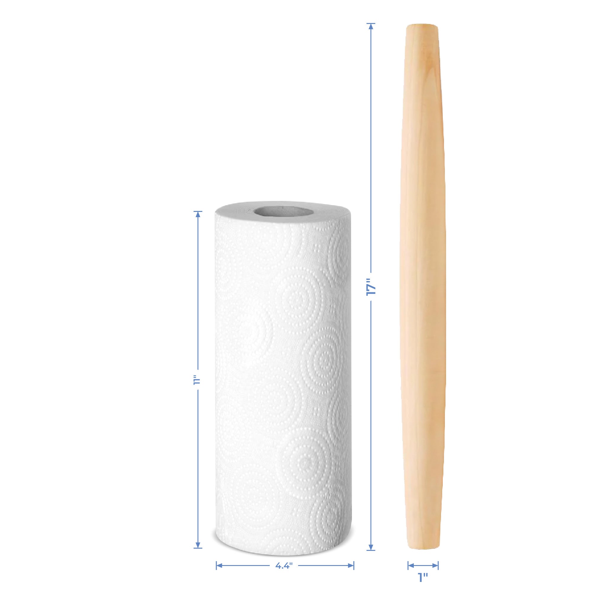 17" Unfinished Wooden Rolling Pin