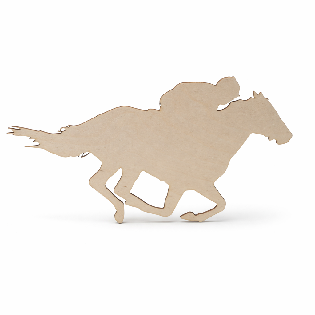 12" Kentucky Derby Horse and Rider Cutout