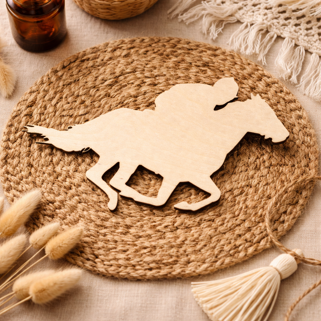 10" Kentucky Derby Horse and Rider Cutout